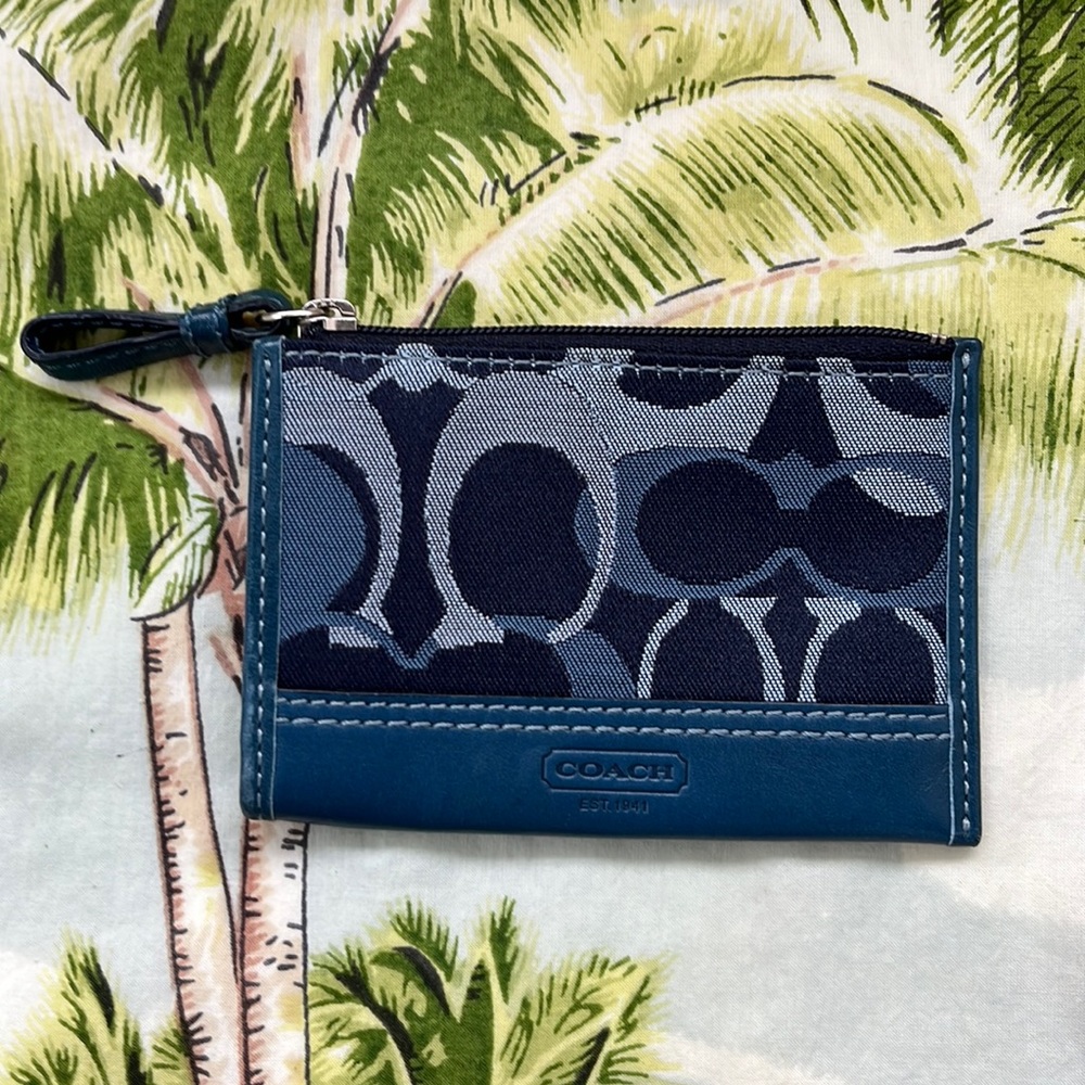 Blue coach change purse